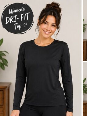Balance Athletica Black Long Sleeve Crew Tee MEDIUM